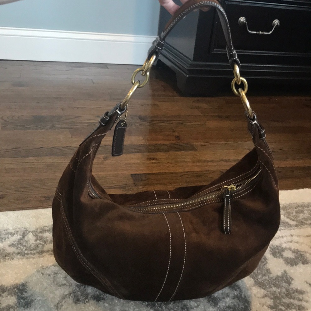 Coach suede hobo